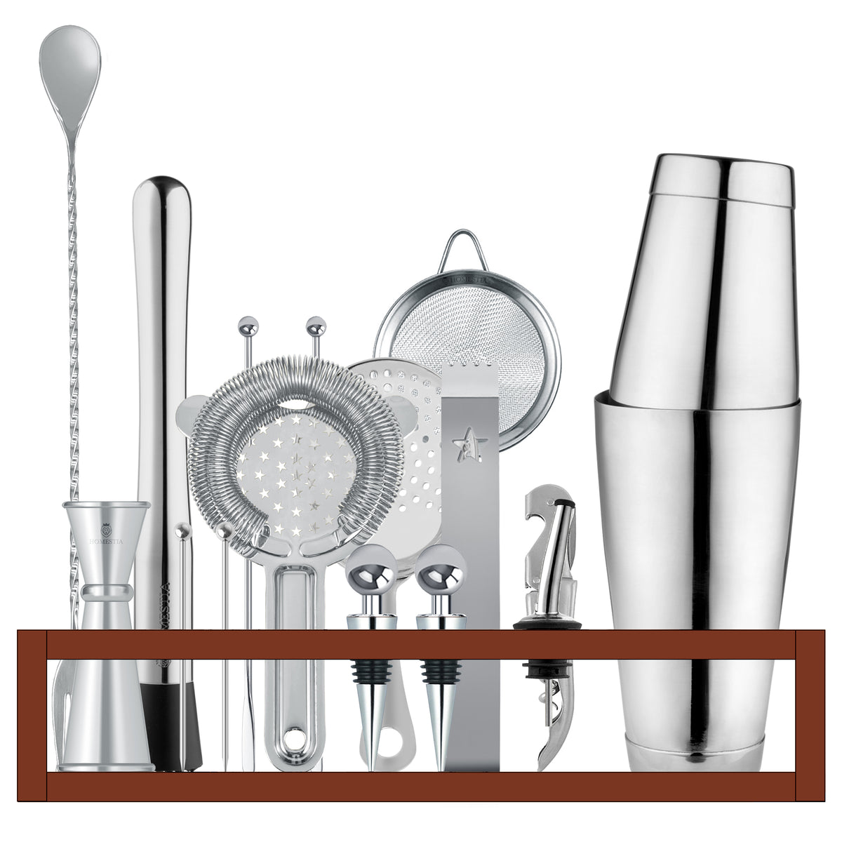 Homestia 18 PCS Complete Shaker Set, with Stand