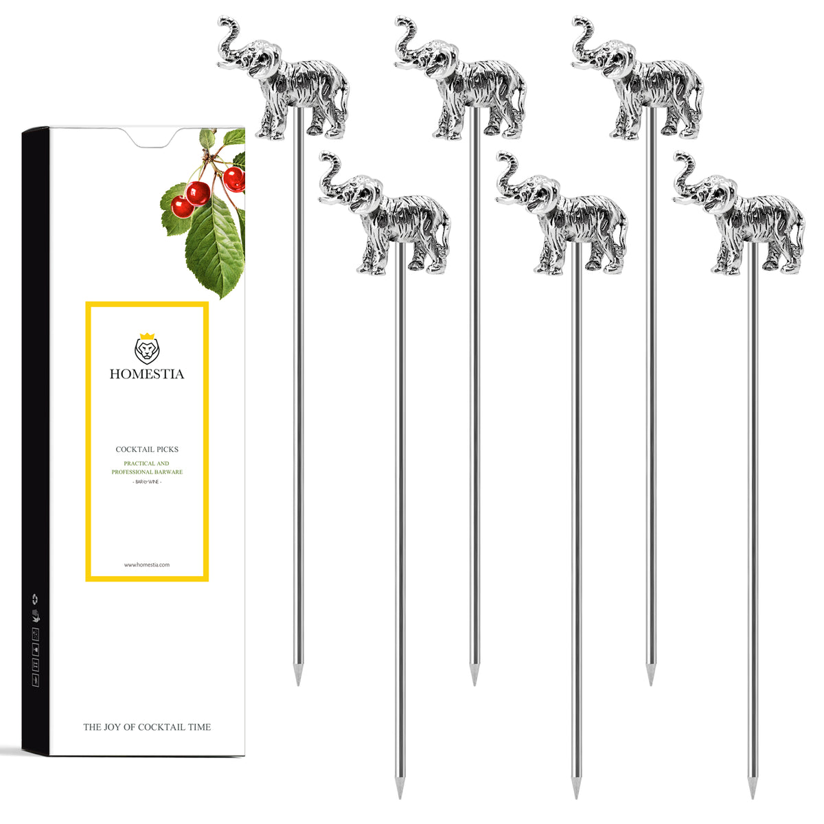 Silver Plate Elephant Drink Stirrers