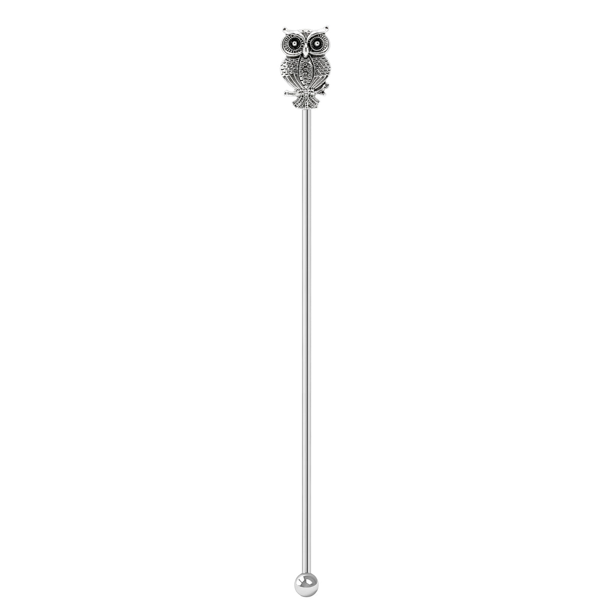 7.5" Owl Swizzle Stick, Set of 6 Homestia