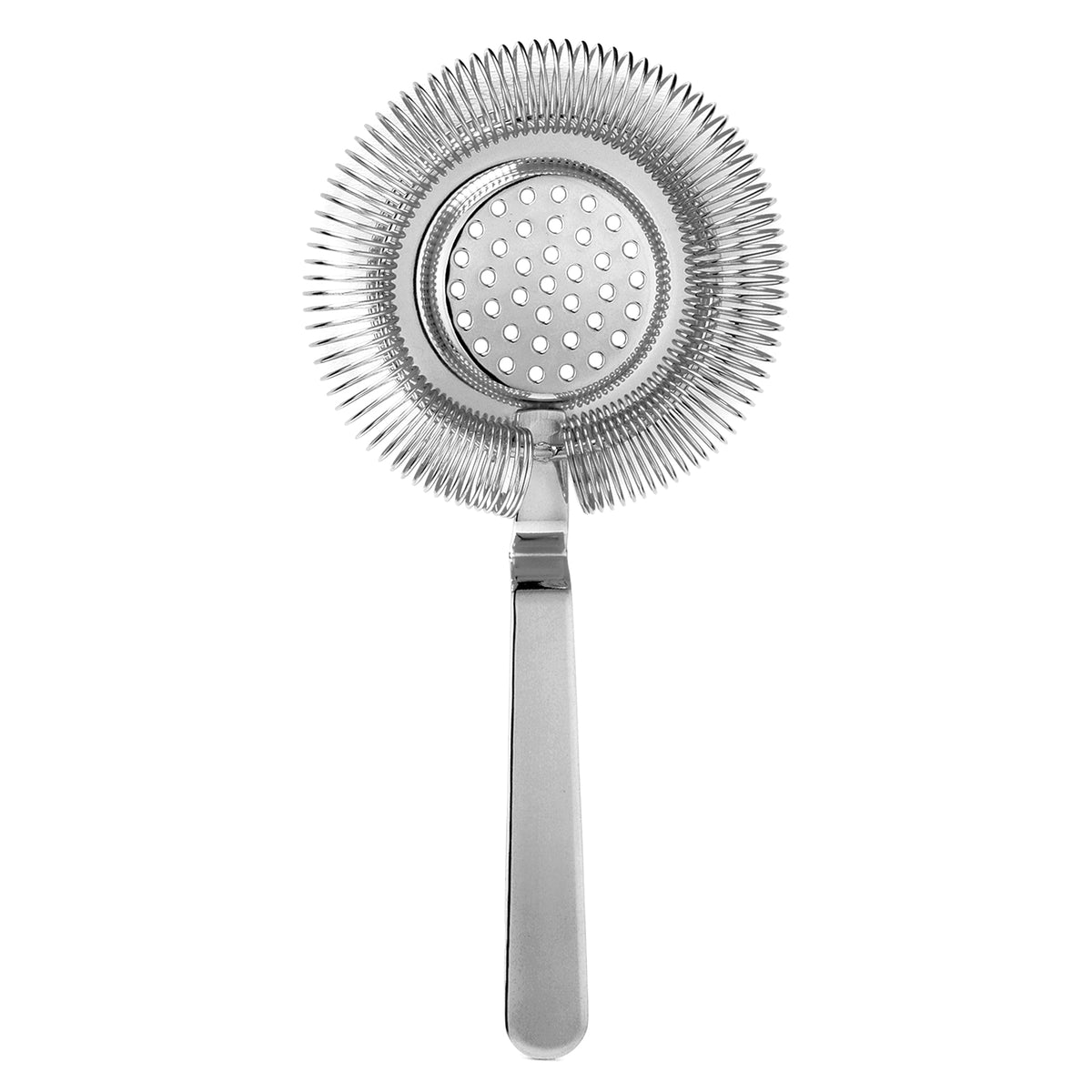 Homestia Cocktail Strainer, Stainless Steel Classic Hawthorne Spring Bar Strainer with Long Handle, Drink Strainer Cocktail for Professional Bartenders, High Densiti Spring (Black) - Thumbnail 3
